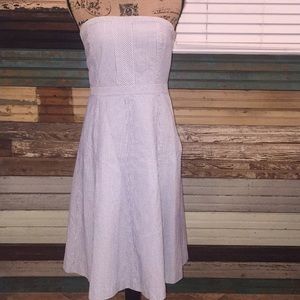 Banana Republic Seersucker Strapless Dress